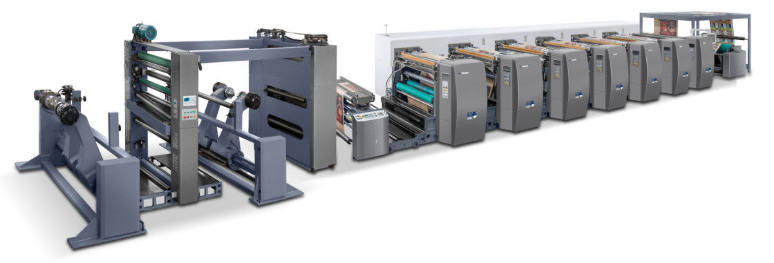 Całkowicie automatyczna drukarka Kraft Paper Flexo z atramentem wodnym 6 kolorów