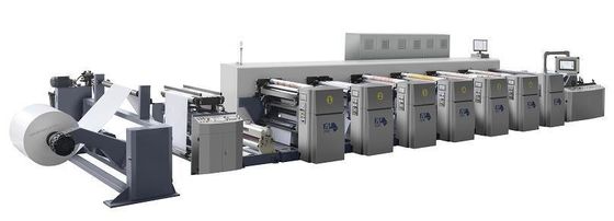 Wysokiej prędkości CE Automatyczne suszenie IR na gorącym powietrzu 6 kolorów Roll To Roll Flexo Printer